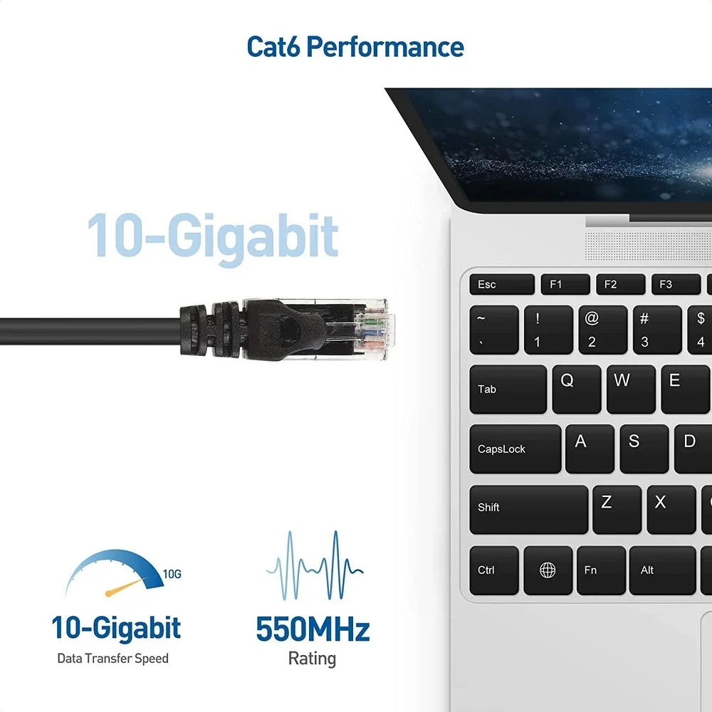 Cable Matters 10Gbps Snagless Cat 6 Ethernet Cable 30 ft - Black